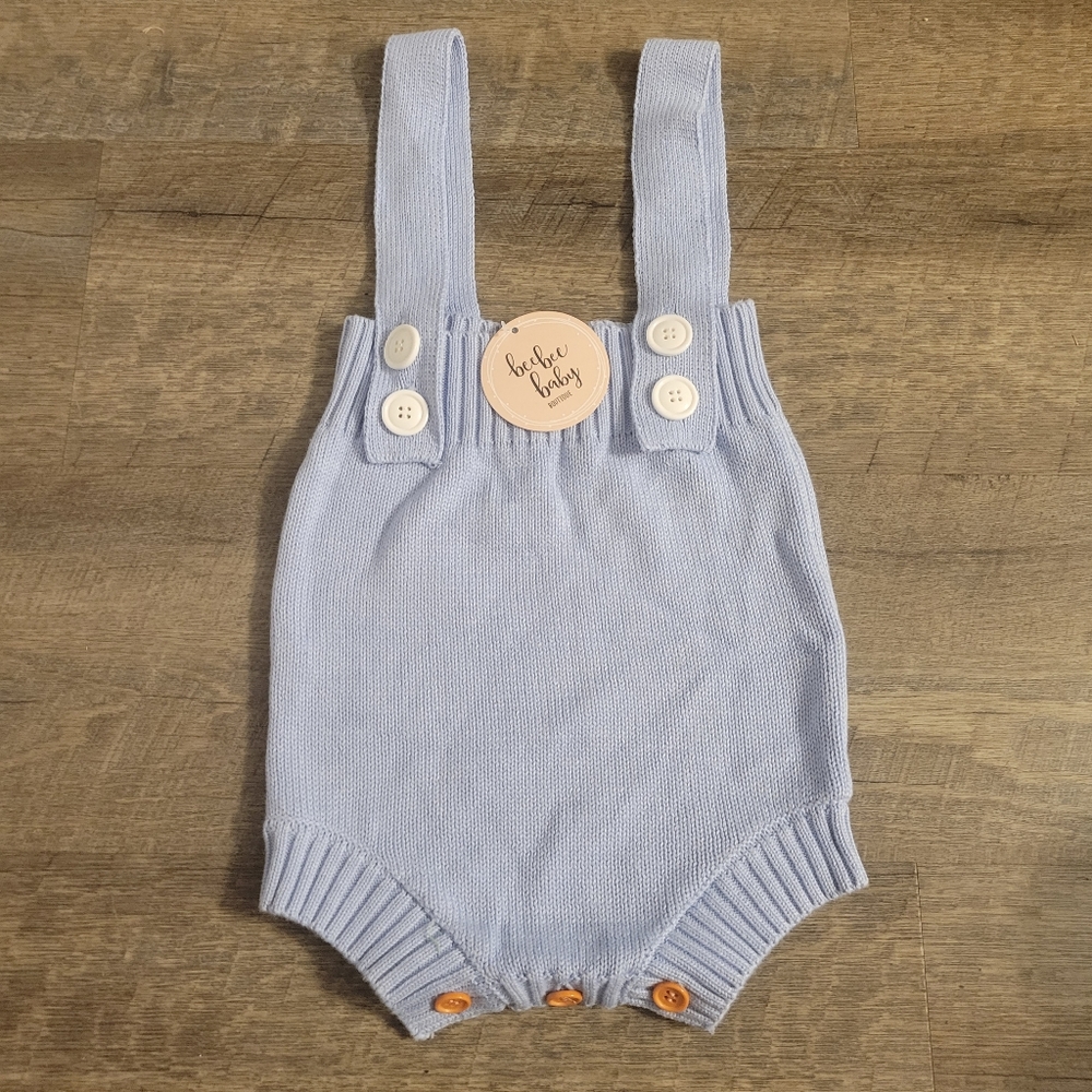 NWT knitted baby romper blue Size 18m